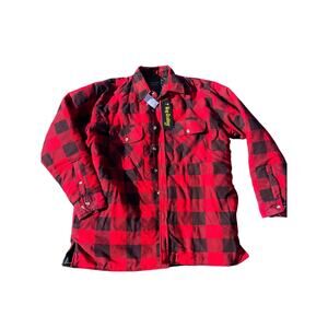 Vintage Bay Trading red flannel button up- NWT- size Large